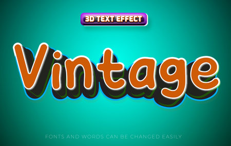 3d editable text effectのイラスト素材