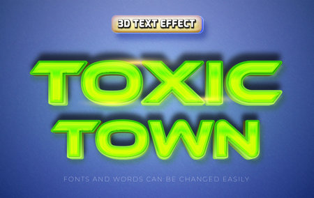 toxic 3d editable text effect