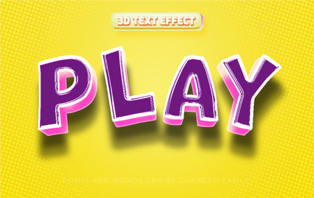 play 3d editable text effectのイラスト素材