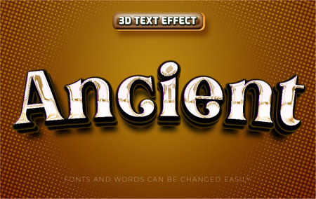 ancient 3d editable text effectのイラスト素材