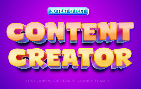 3d editable text effect style