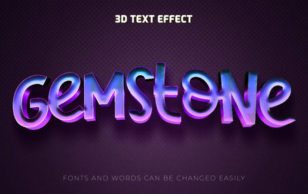Gem stone 3d editable text effect styleのイラスト素材