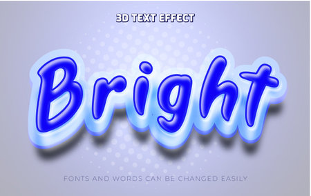 Bright blue 3d editable text effect styleのイラスト素材