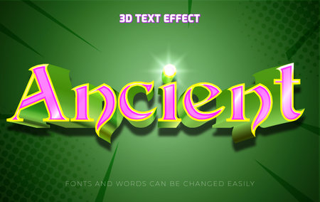 Ancient 3d editable text effect styleのイラスト素材
