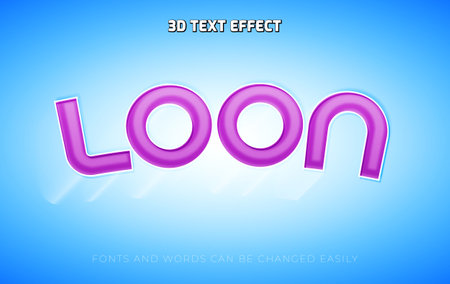 Loon balloon 3d editable text effect styleのイラスト素材