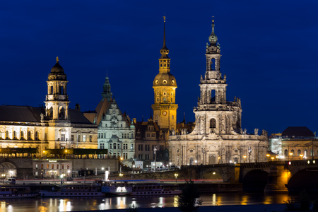 Dresden by nightの写真素材