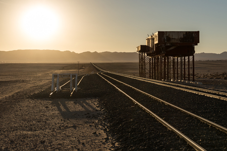 The old railway station of Garub in Namibiaの写真素材
