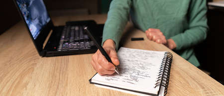Girk is working, writing, planning at home.