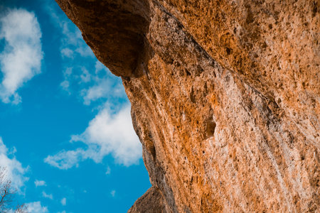 Beautiful view among the rocky yellow-red mountains