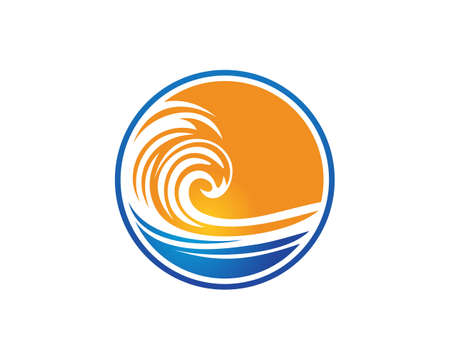 Water wave Logo Template.のイラスト素材