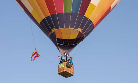A hot air balloon exhibition in Aranjuez,Madrid, September, 2017のeditorial素材