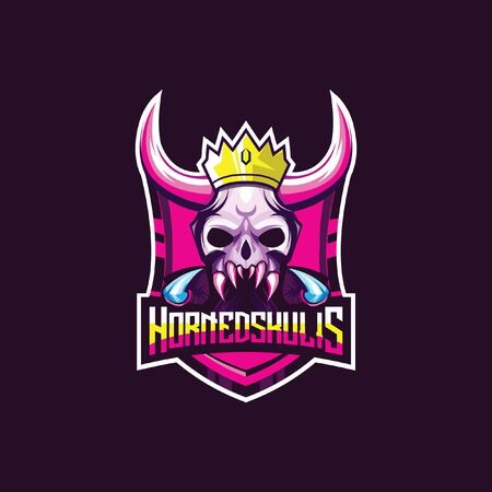 Skull E-Sport logo designのイラスト素材