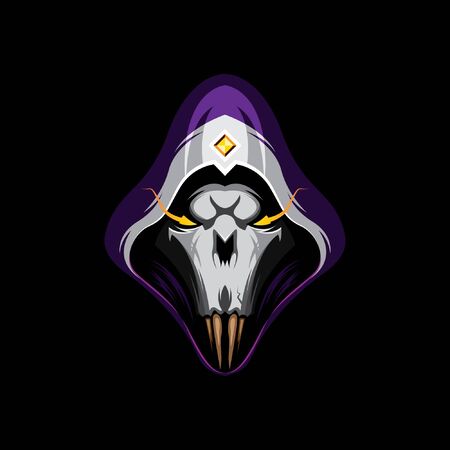 Skull head logo templateのイラスト素材
