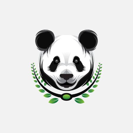 Panda template logo designのイラスト素材