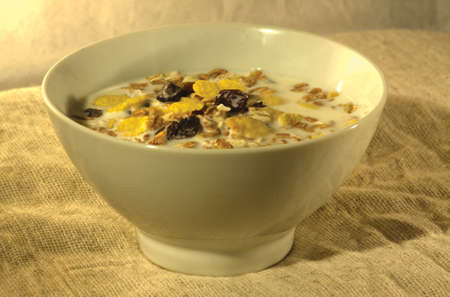 A bowl of cerealsの写真素材