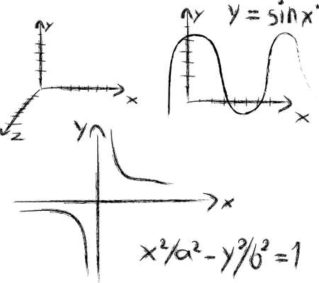 Cross-bars and formulaeのイラスト素材