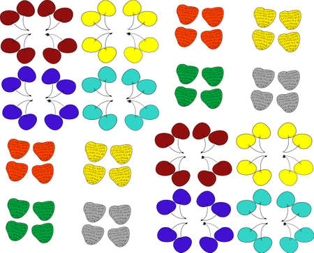 pattern of berriesのイラスト素材