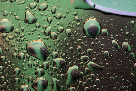 abstract background - waterdrops on green background