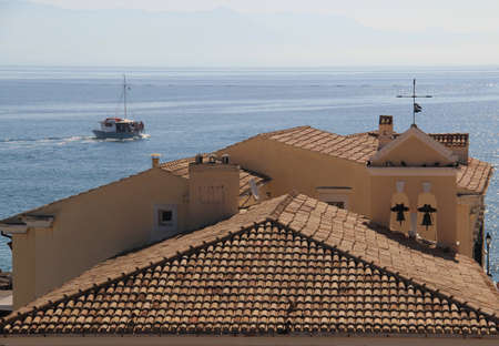 A view to the sea, Kerkira, Corfu, Greece の写真素材