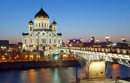 Cathedral of Christ the Savior in Moscowの写真素材
