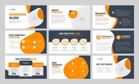 Creative business presentation slide. Use for Creative keynote presentation background, slide design, website slider, business proposal.のイラスト素材