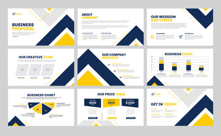 Project proposal presentation slide design and project proposal template.のイラスト素材