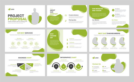 Business project proposal presentation backgrounds design templateのイラスト素材