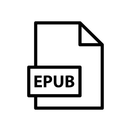 Document, extension, file, format icon EPUB symbol Illustration Designのイラスト素材