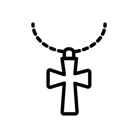 Cross, necklace, religion icon Illustration Designのイラスト素材