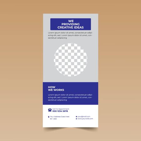 Blue Nice Rack Card Design Templateのイラスト素材