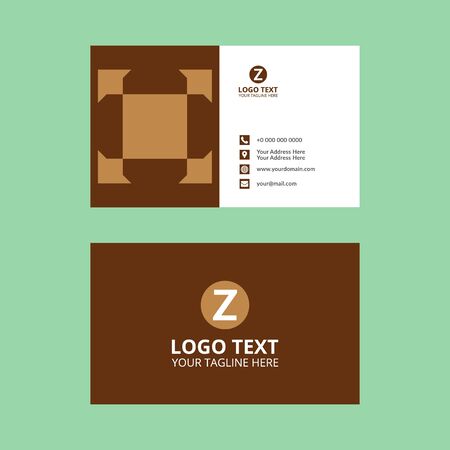 Brown Awesome Business Card Templateのイラスト素材