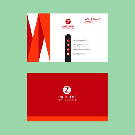 Red Elegant Awesome Business Card Templateのイラスト素材
