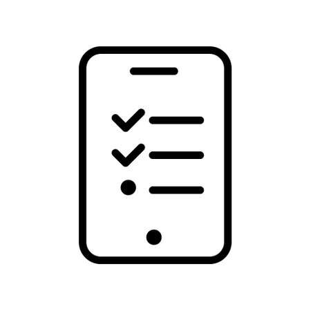 Application check list list mobile order shopping iconのイラスト素材