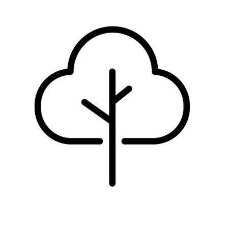 Ecology forest nature tree iconのイラスト素材