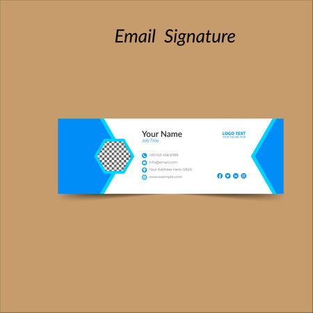 Elegant Email Signature Template Designのイラスト素材