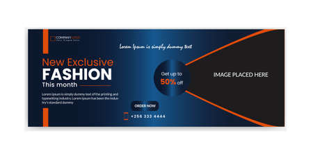 social media cover template for clothing brandのイラスト素材