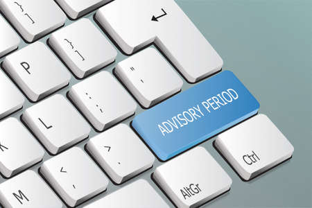 Advisory Period written on the keyboard buttonの写真素材