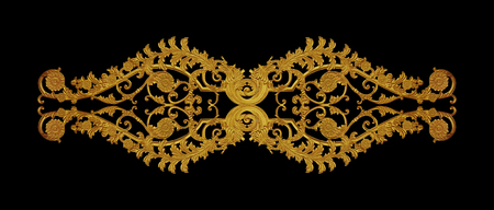 Ornament of gold plated vintage floral ,victorian Styleの写真素材