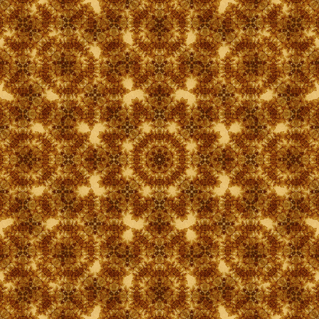 Gold ornament  flower vintage patten in old paper background
