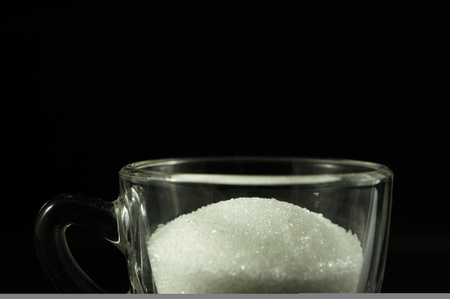 close up sugar cane in the glass shotの写真素材