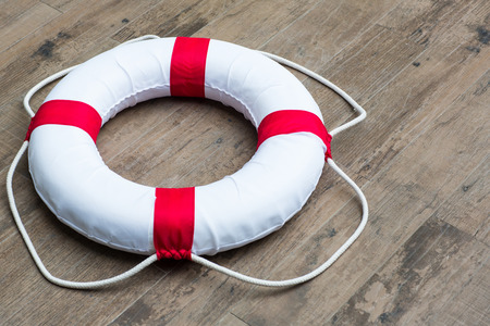 Ring buoy security  and ropeの写真素材