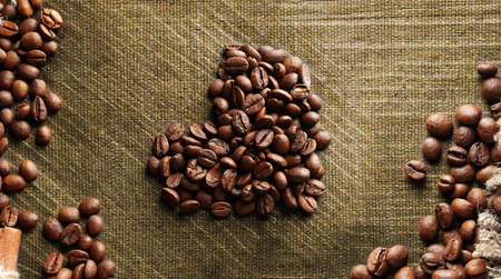 coffee lover on wood backgroundの写真素材