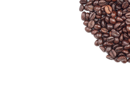 coffee beans on white backgroundの写真素材