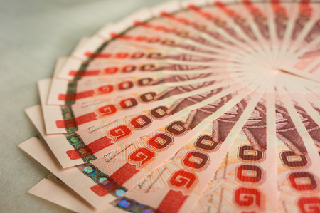 banknote thailand currency bahtの写真素材