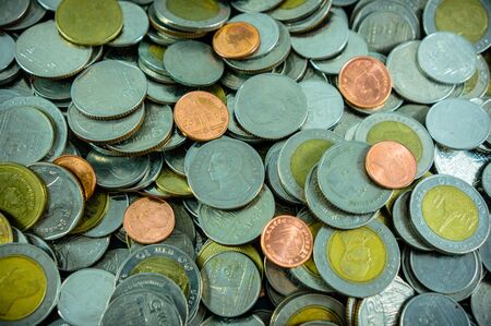 enrich thailand coins currency bahtの写真素材