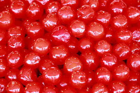 Heap of Red Cherry Preserveの写真素材