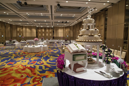 Banquet Hall for Wedding celebration in thailandのeditorial素材