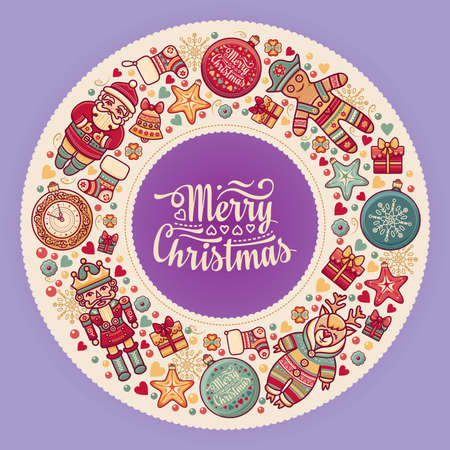 Christmas elementsのイラスト素材