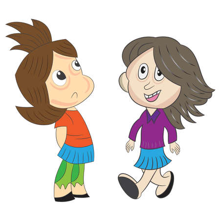 people comic cartoon illustration drawingのイラスト素材