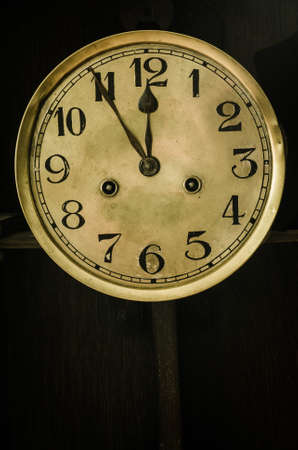 old antique golden dial clock